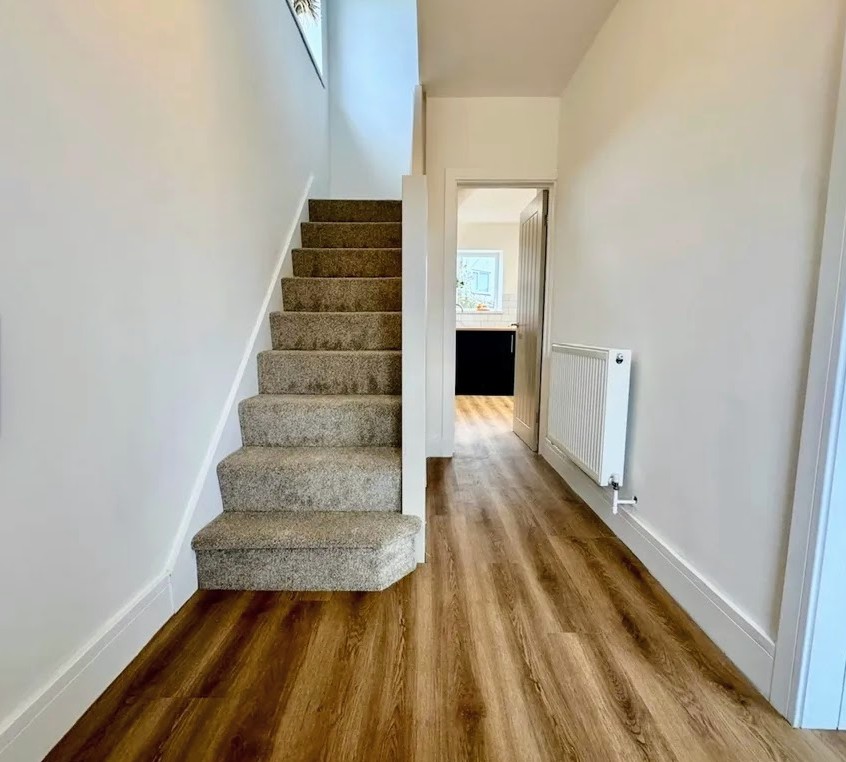 Hall and stairs after renovation